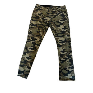 Women's Volcom Straight Leg Camo Pants Green Brown Size 29